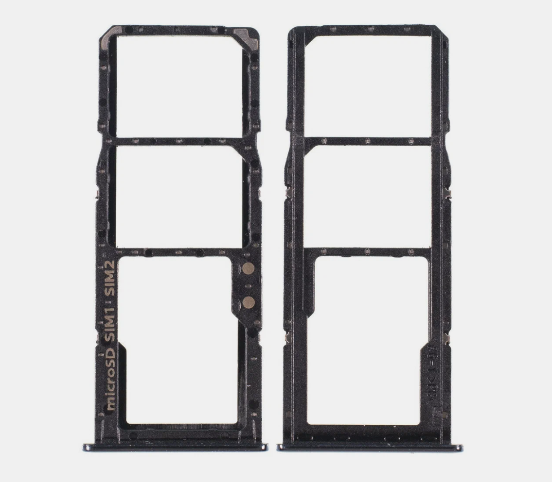 Держатель Sim Samsung A515/ A715 (A51/ A71, черный
