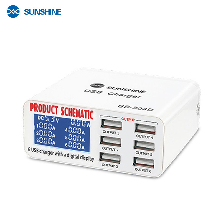 Источник питания SUNSHINE SS-304D (6 портов USB)