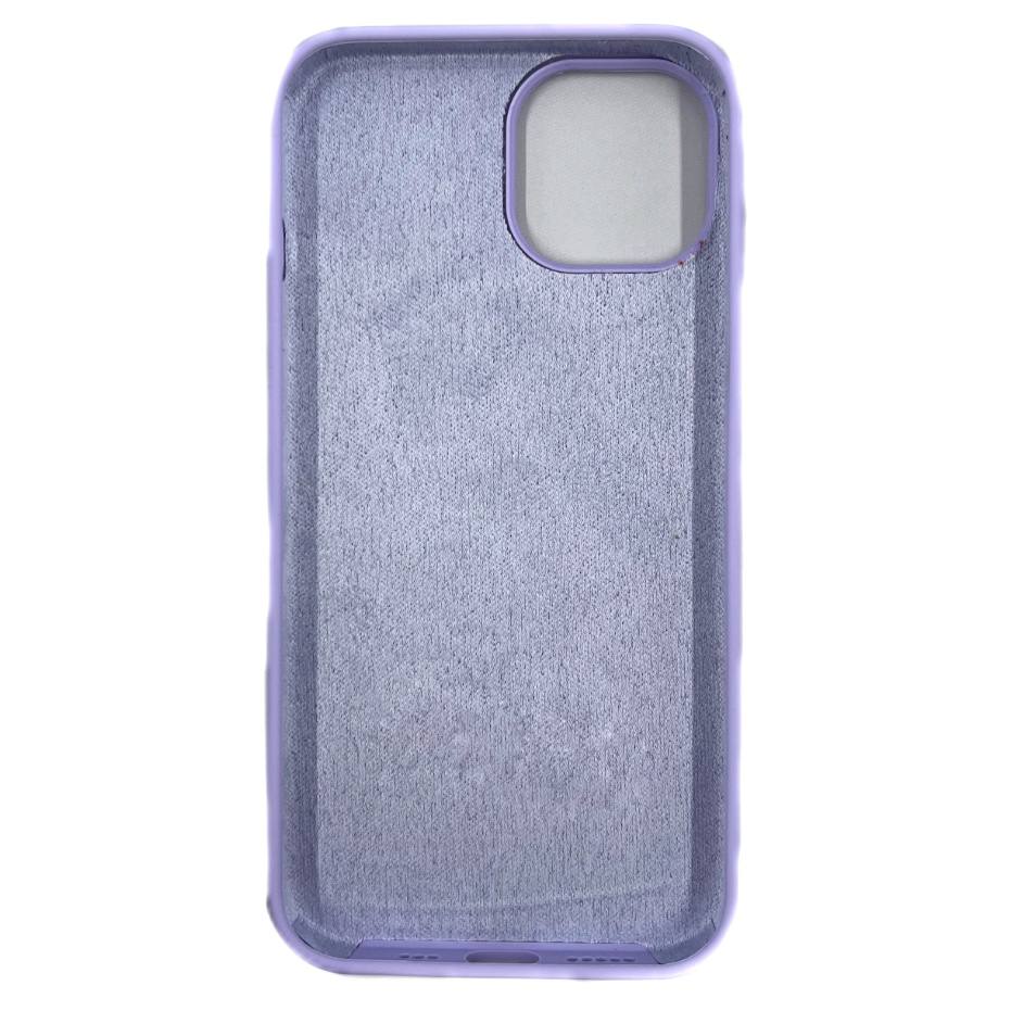 Чехол силиконовый гладкий Soft Touch iPhone 14, светло-сиреневый №47 (закрытый низ)