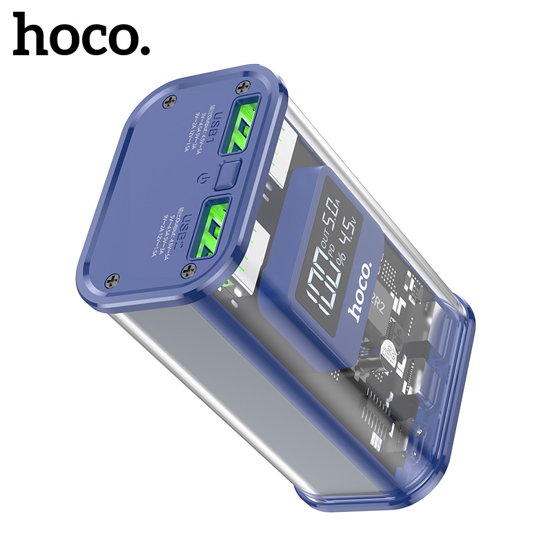 Внешний аккумулятор Power Bank 10000 mAh HOCO J105 Discovery edition 22.5W, синий