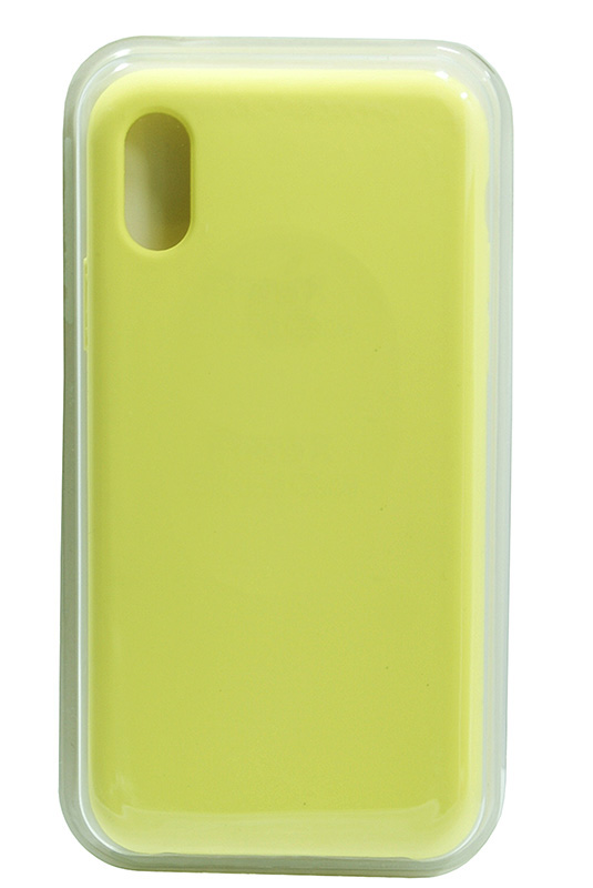 Чехол силиконовый гладкий Soft Touch iPhone X/ XS, желтый №4, 40