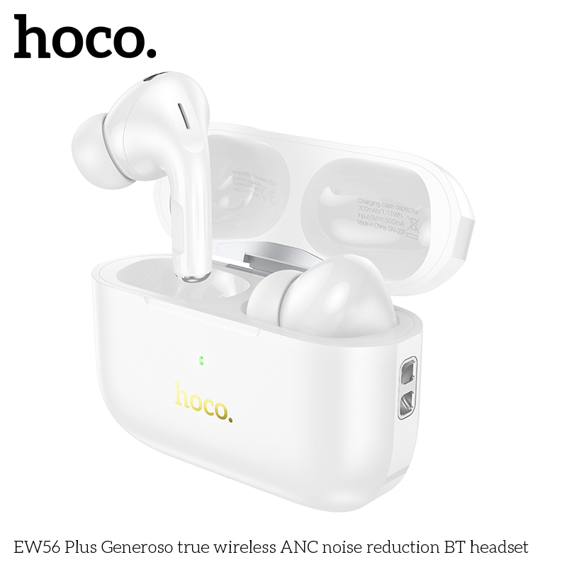 Беспроводные наушники HOCO EW56 Plus Bluetooth Generozo True Wireless ANC BT headset, белые