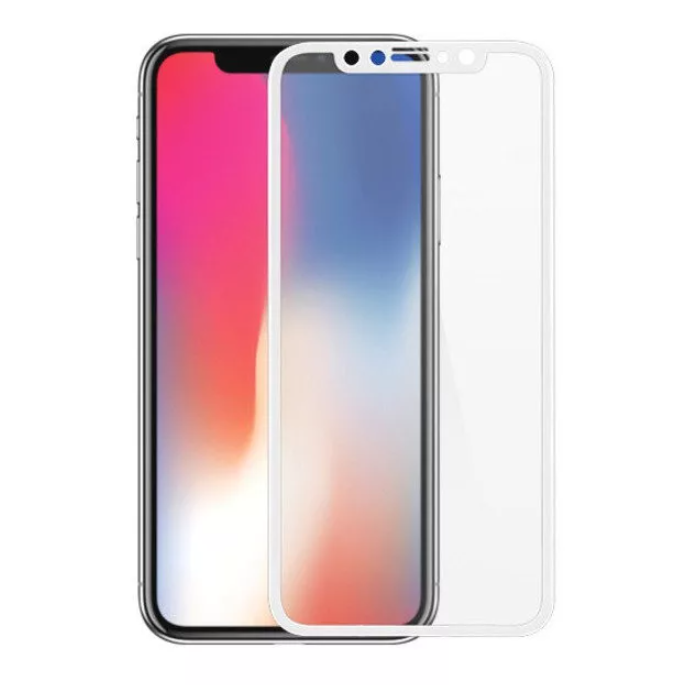 Защитное стекло iPhone X/ XS/ 11 Pro 5-10D (тех упаковка), белое