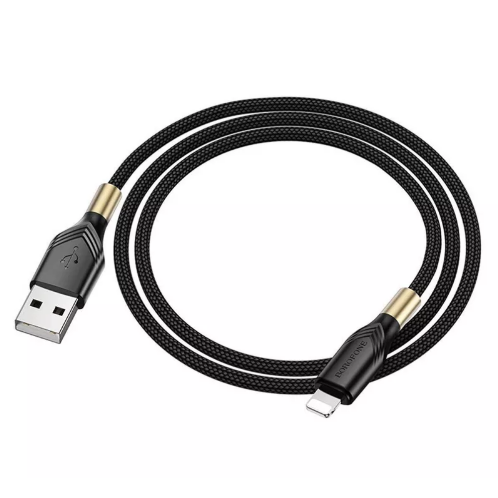 USB кабель Lightning BOROFONE BX92 Advantage (100см. 2.4A), черный