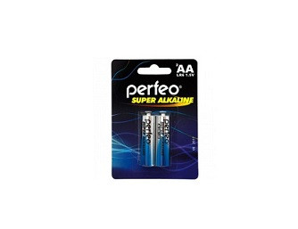 Батарейка Perfeo LR6/2BL AA пальчиковая (1.5v, алкалиновая) (цена за упаковку 2 шт)
