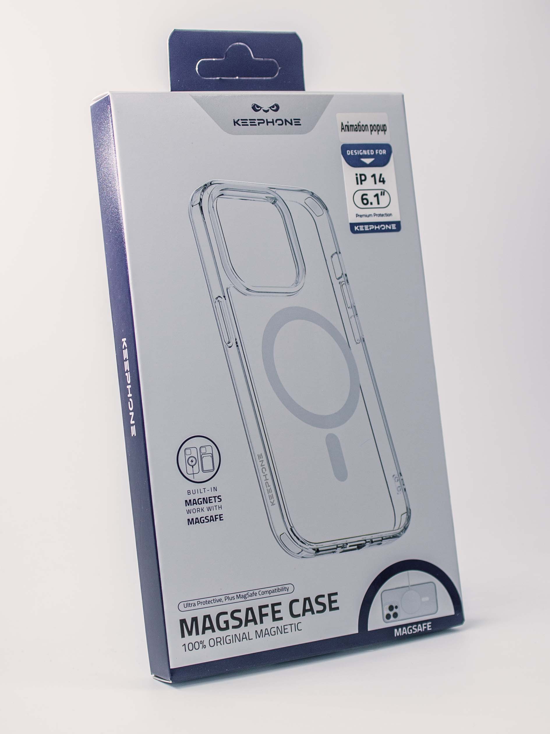 Чехол KeepHone iPhone 14 MagSafe, прозрачный
