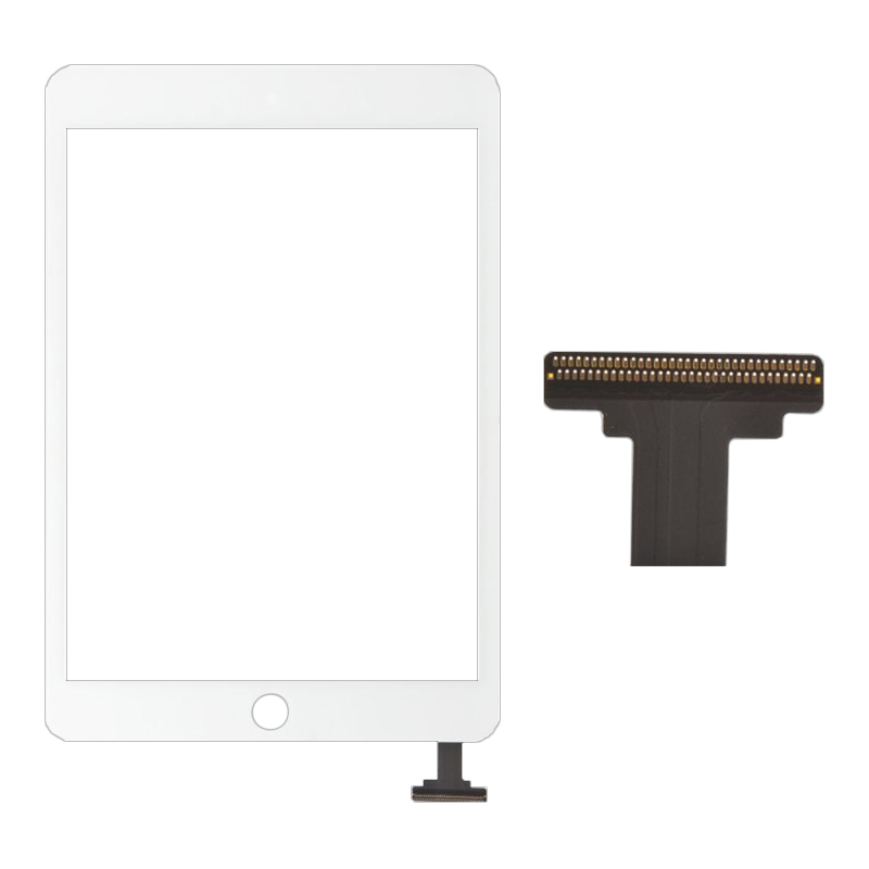 Тачскрин iPad Mini 3 (A1599/ A1600) с коннектором и скотчем Белый (Org)