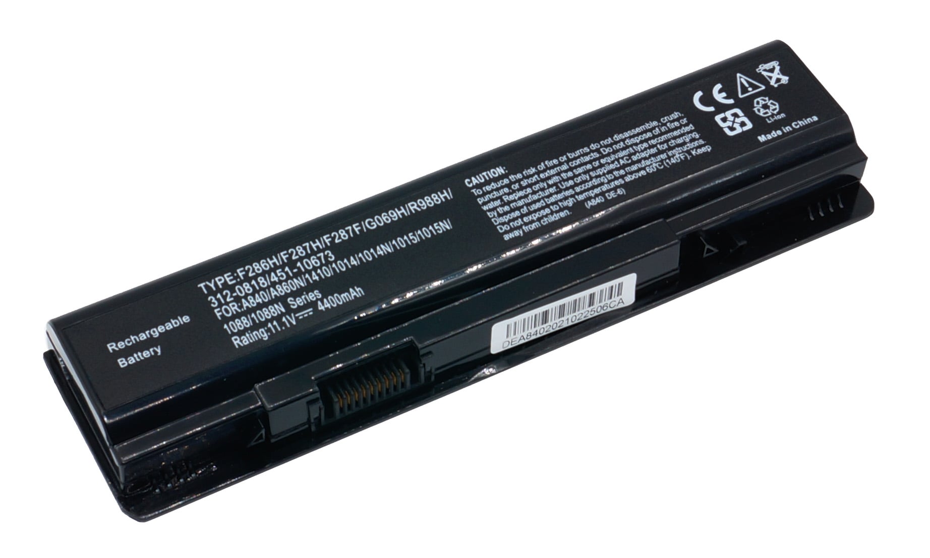 АКБ F287H для ноутбука Dell Inspiron 1410/Vostro A840/A860/A860n/1014 48Wh (Org)