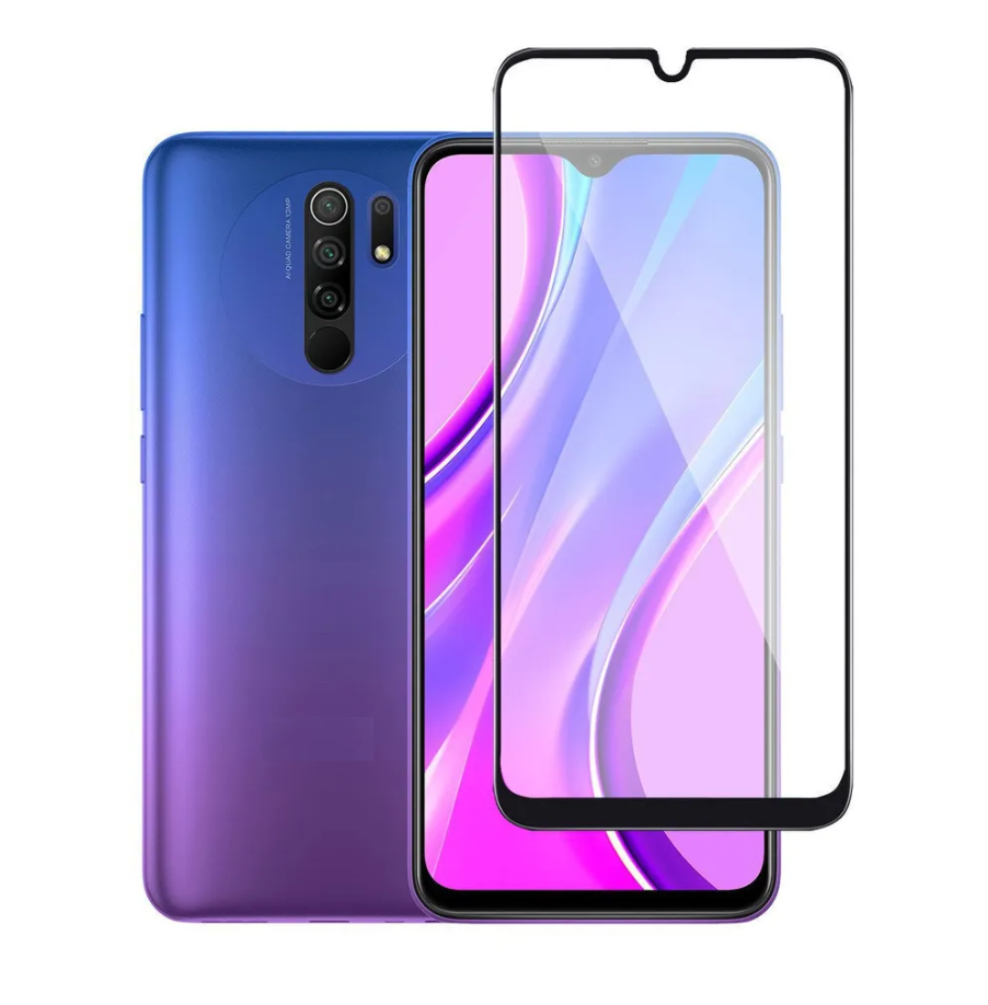 Защитное стекло Xiaomi Redmi 9/ Poco M2 черное (тех упаковка)