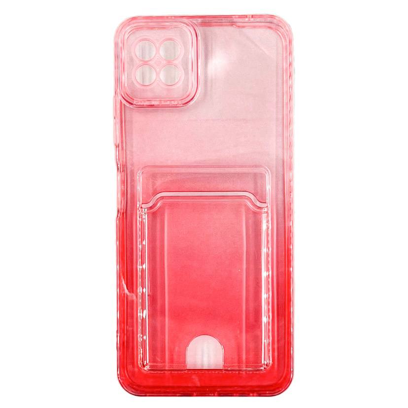 Чехол силиконовый с визитницей Samsung A22S 5G SM-A226, красный (01)