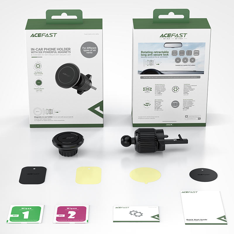Держатель автомобильный ACEFAST D6 magnetic, черный