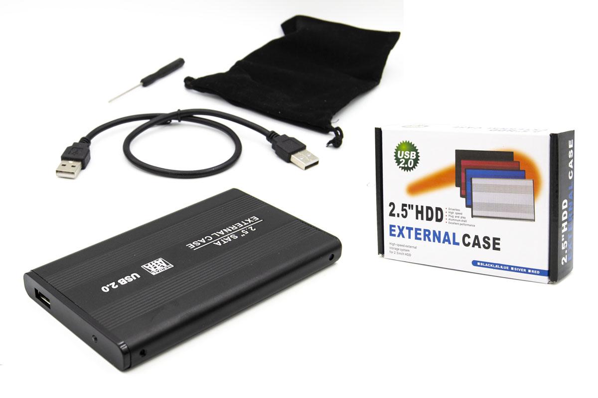 Кейс USB2.0 S254U2_Black для HDD / SSD SATA 2.5'' металлический