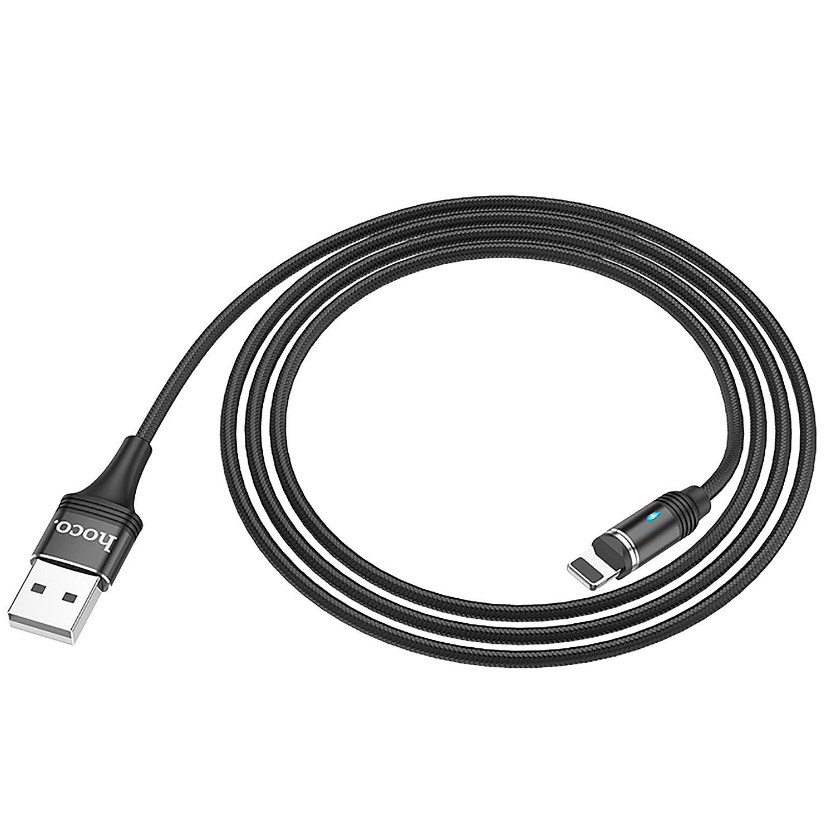USB кабель Lightning HOCO U76 Fresh Magnetic (120см. 2.0A), черный