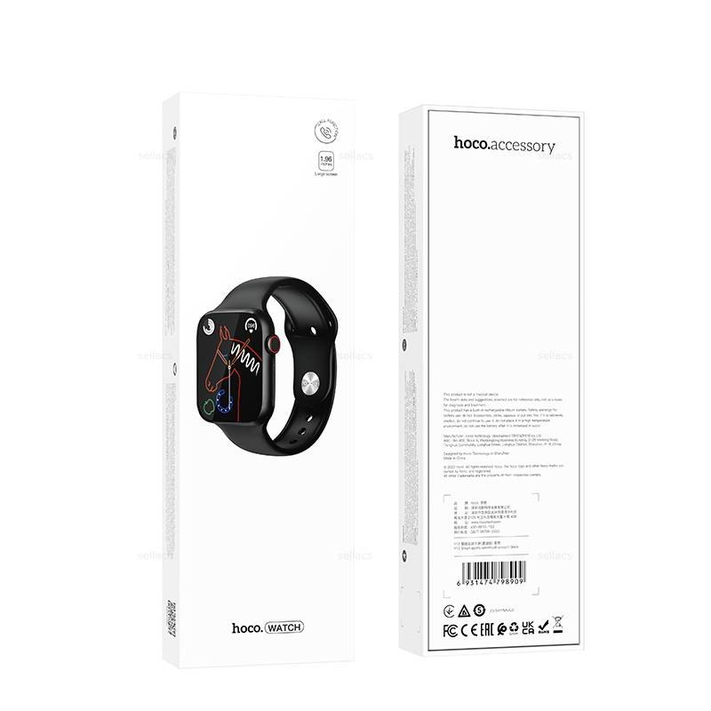 Смарт часы HOCO Y12 Smart sports watch, (call version) черные