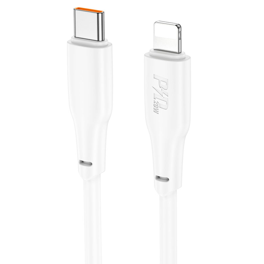 USB-C кабель HOCO X93 Force PD20W Type-C to Lightning (100см. 3A), белый