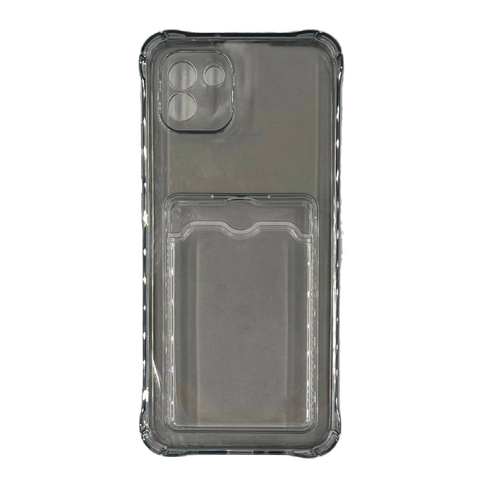 Чехол силиконовый с визитницей Samsung A03 SM-A035, черный