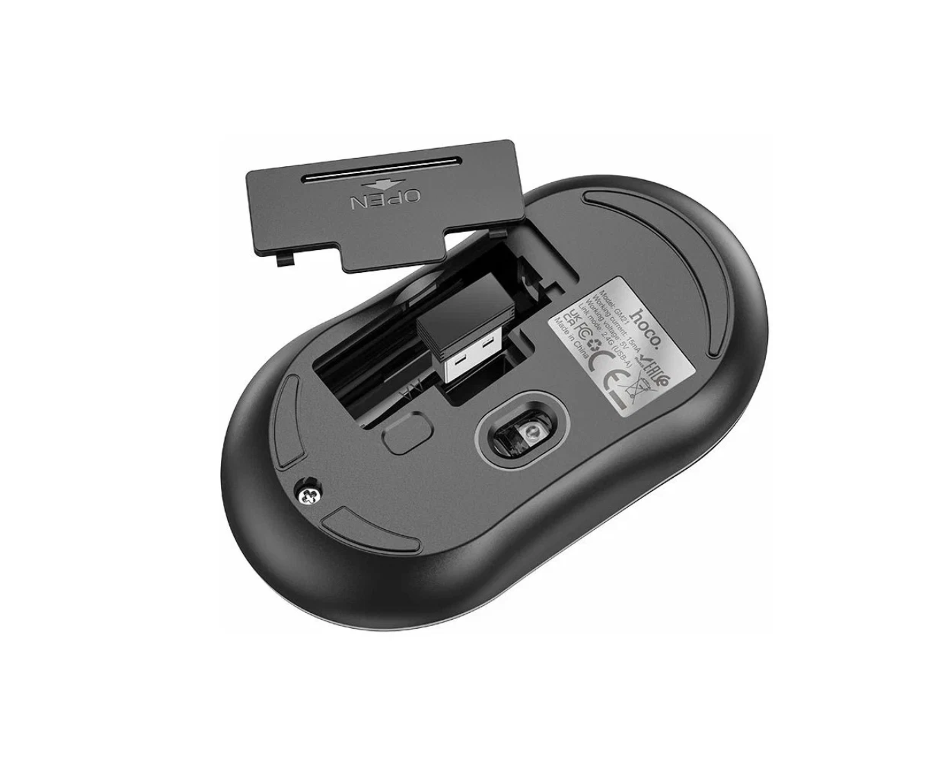 Мышь компьютерная беспроводная HOCO GM21 GM21 Platinum 2.4G business wireless mouse, черная