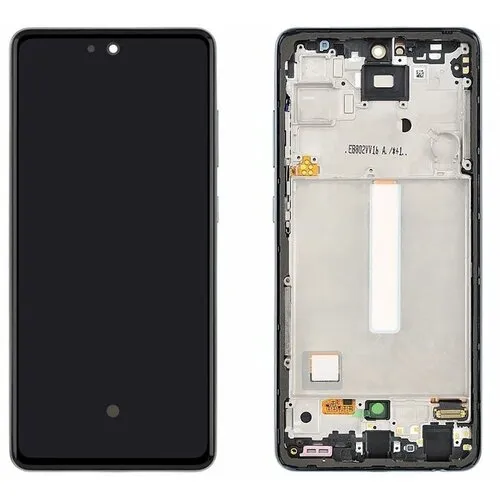 Дисплей Samsung A525F Galaxy A52 в сборе с тачскрином и рамкой, Черный (Oled Full Size)