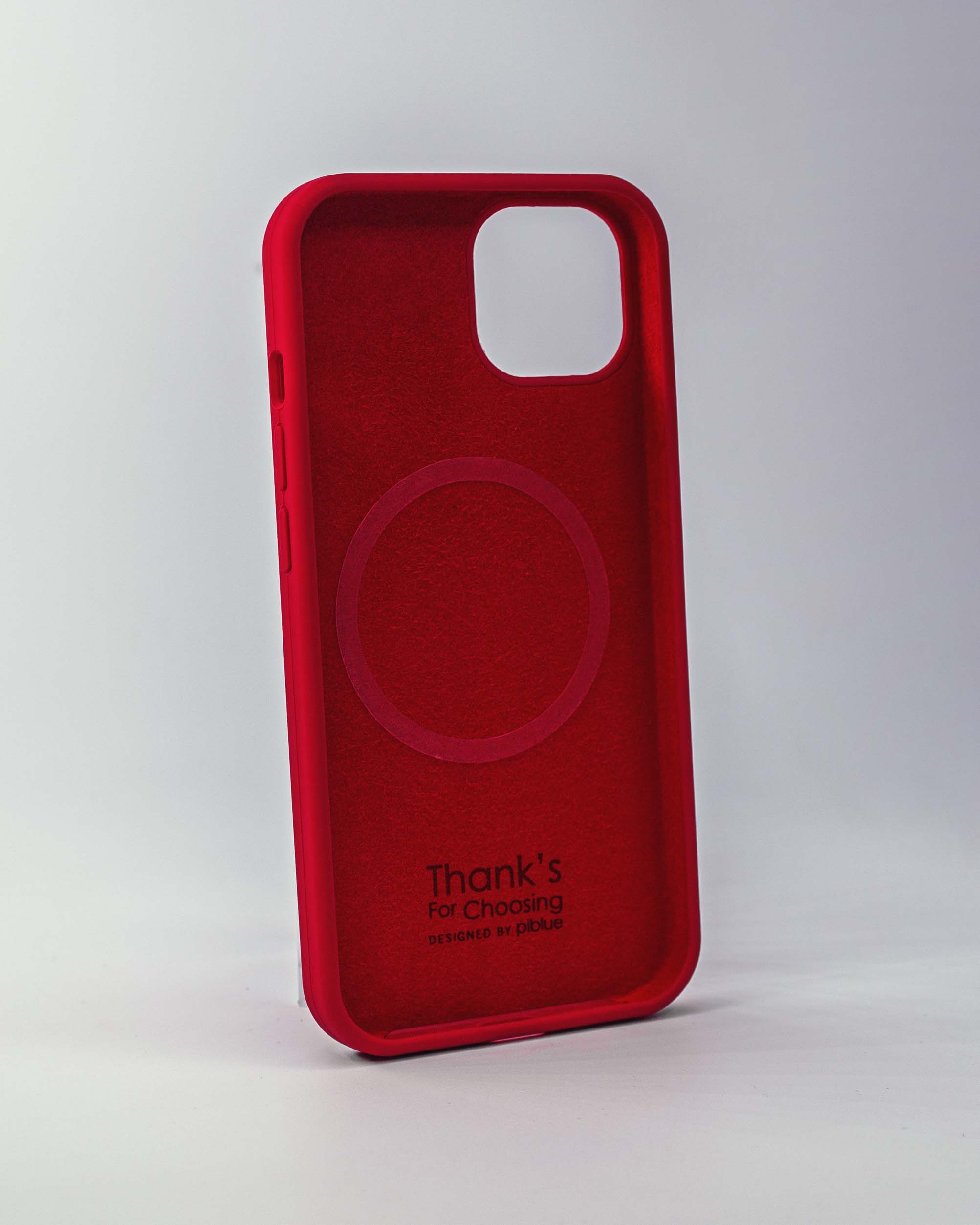 Чехол Piblue iPhone 13 Silicone MagSafe, красный