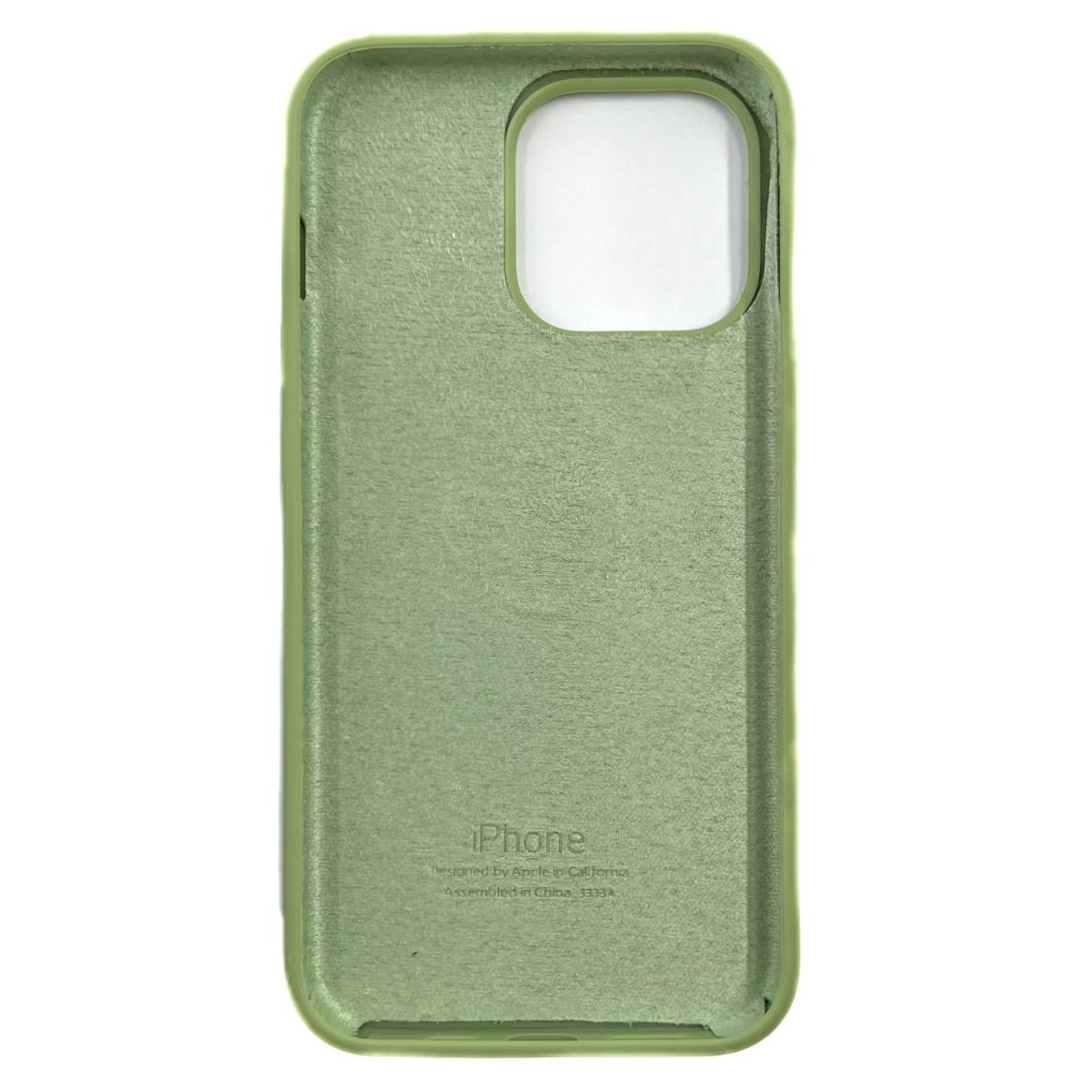Чехол силиконовый гладкий Soft Touch iPhone 13 Pro, зеленый №1 (закрытый низ)
