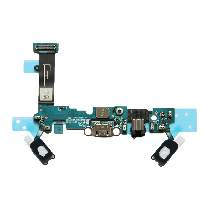 Шлейф Samsung A510F с разъемом зарядки, гарнитуры, микрофоном и кнопкой Home (Оригинал Китай)