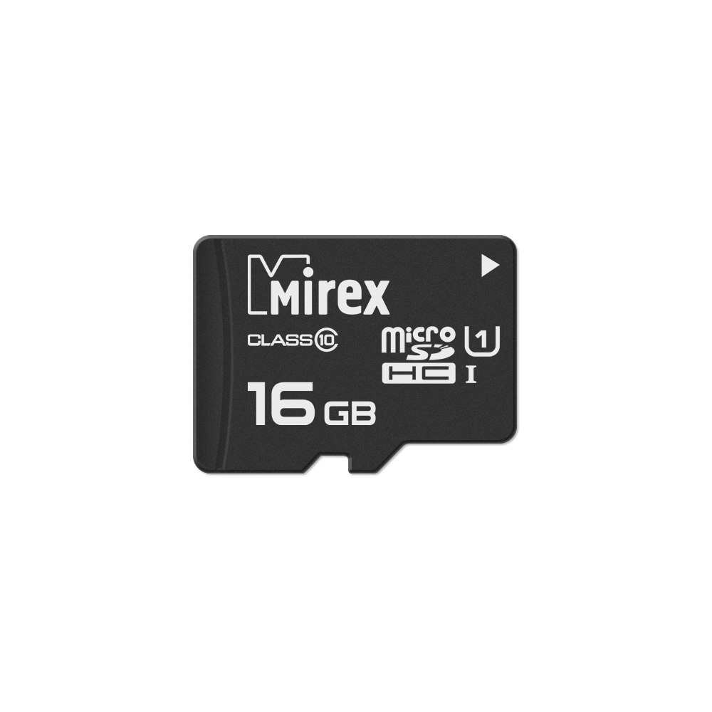 Карта памяти MicroSDHC Mirex 16 GB класс 10 (UHS-I, U1, class 10)