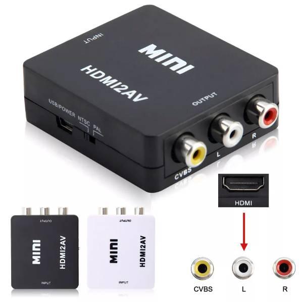 Конвертер HDMI (F) to RCA (M) (FullHD) (черный)