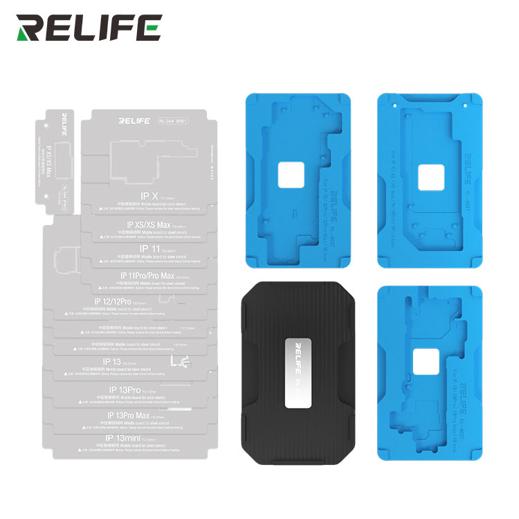Набор платформ для реболлинга материнской платы с трафаретом RELIFE RL-601T 14 в 1