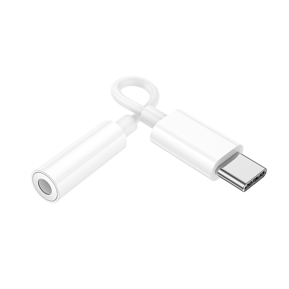 Переходник HOCO LS35 с разъема AUX на разъем Type-C, белый