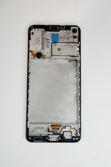 Дисплей Samsung A217F GALAXY A21S в сборе с тачскрином и рамкой, Черный (OR100%)