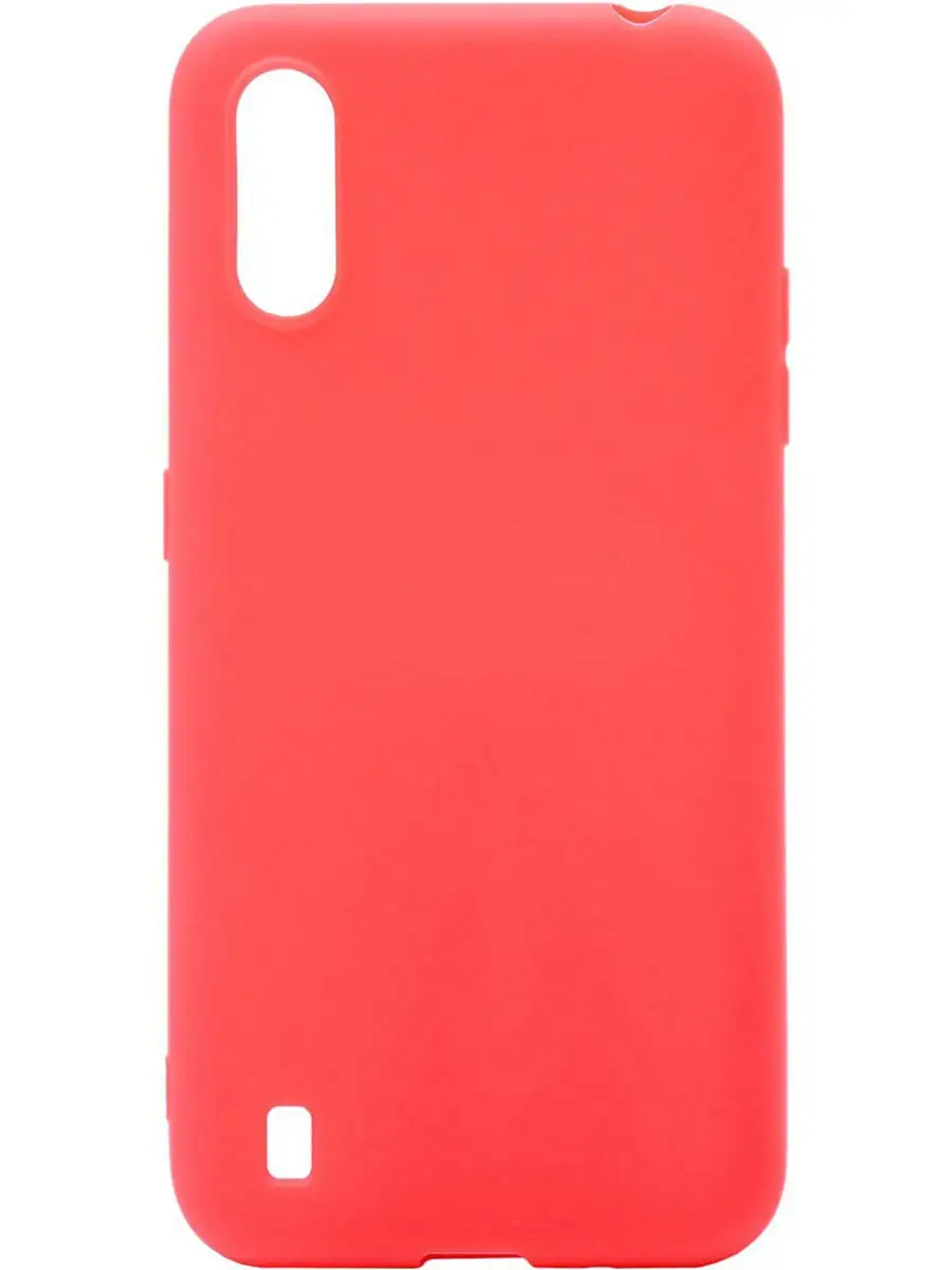 Чехол силиконовый матовый Samsung A01/ M01 (SM-A015/ M015), красный