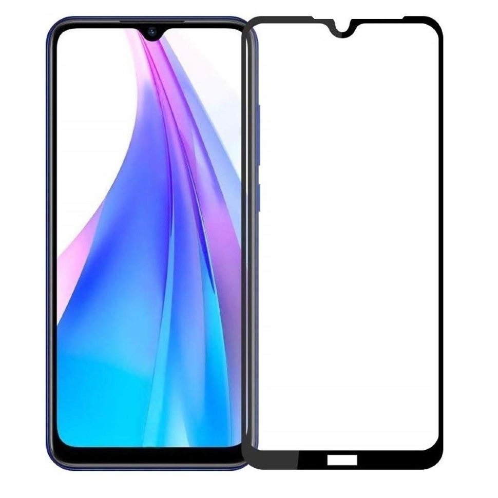 Защитное стекло Xiaomi Redmi 8/ 8A полное покрытие, черное (тех упаковка)