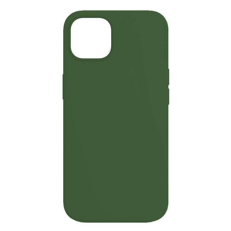 Чехол силиконовый тонкий iPhone 13 Pro Max, темно-зеленый