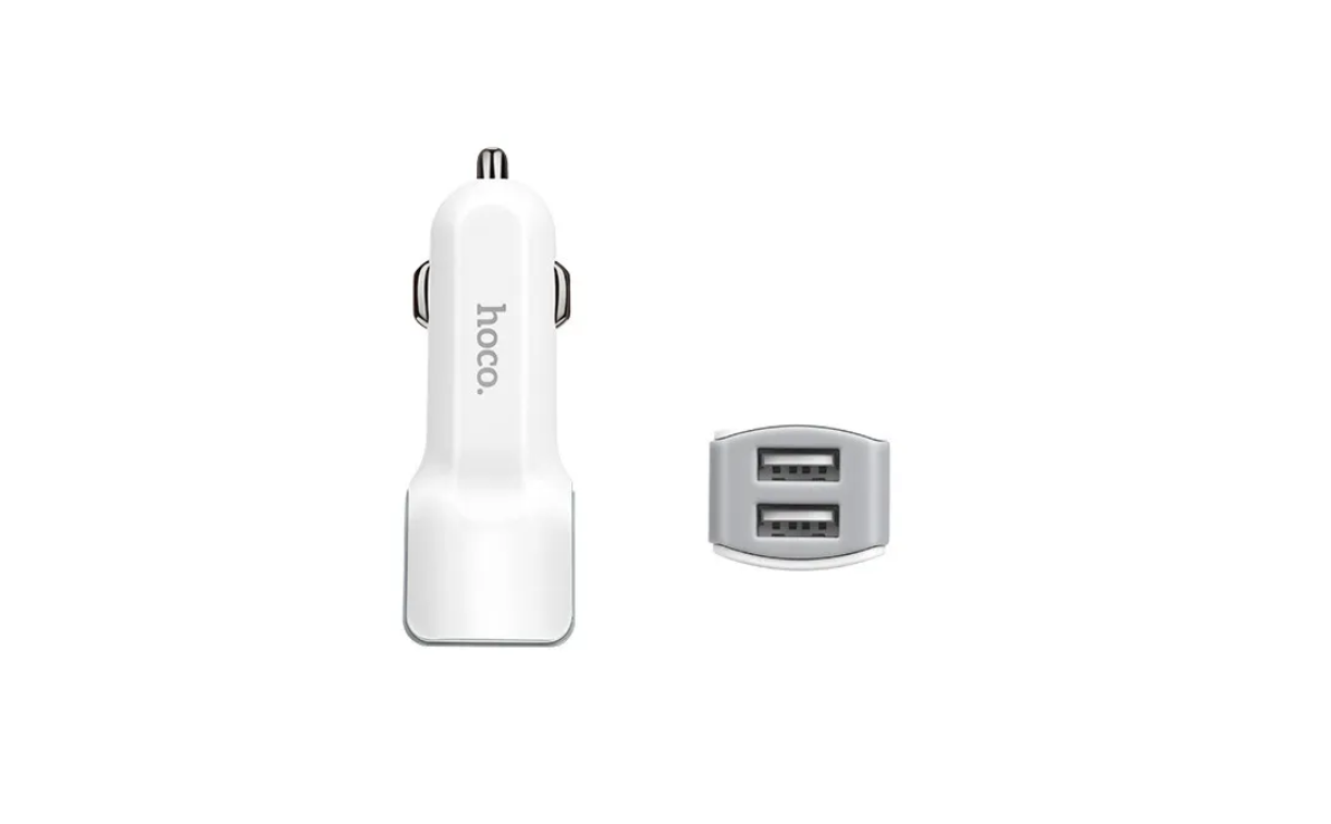 Автомобильный адаптер HOCO Z23 2 USB (2400mAh) с кабелем Micro USB