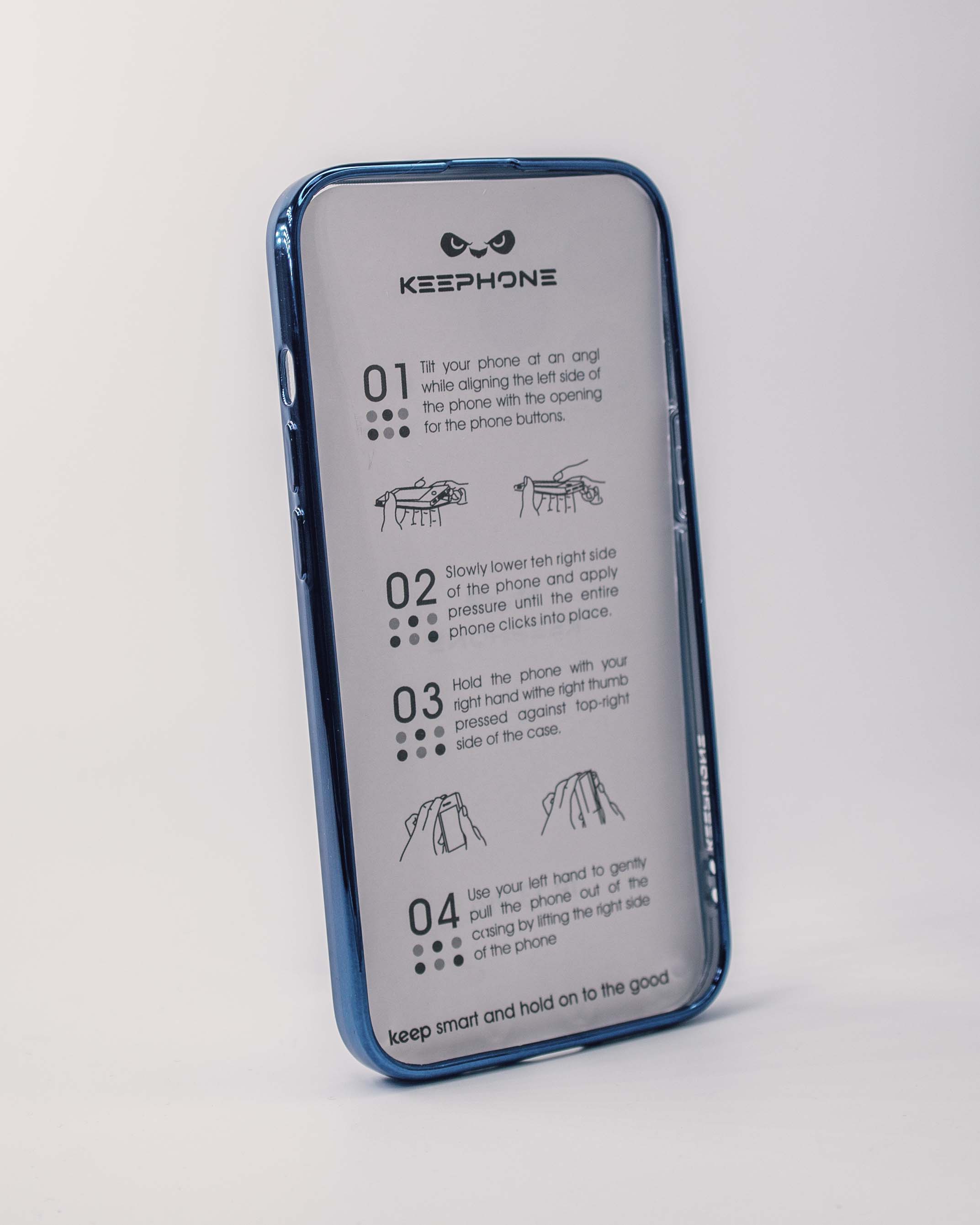 Чехол KeepHone iPhone 13 Pro с защитной линзой, синий