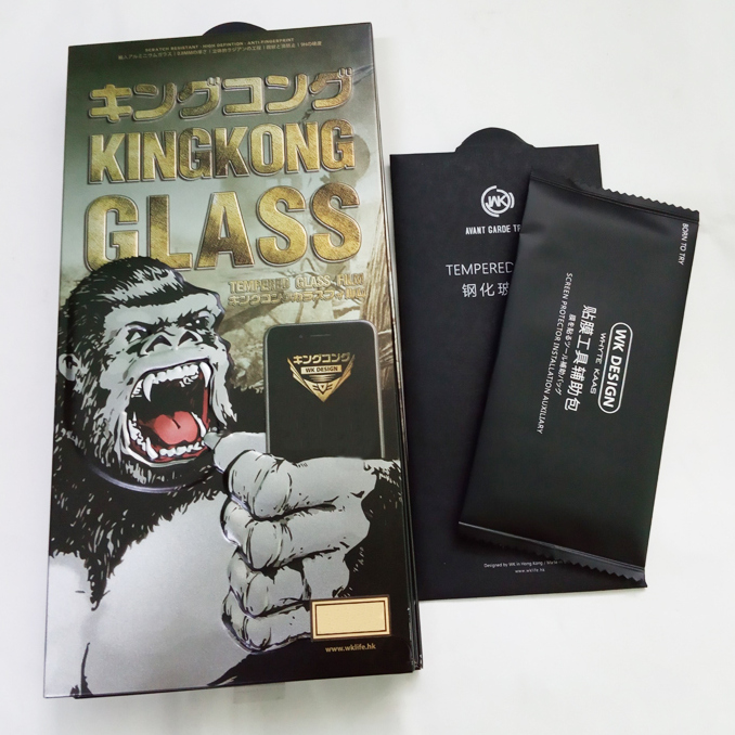 Защитное стекло iPhone 7/ 8/ SE 2 3D WK KingKong с белой рамкой