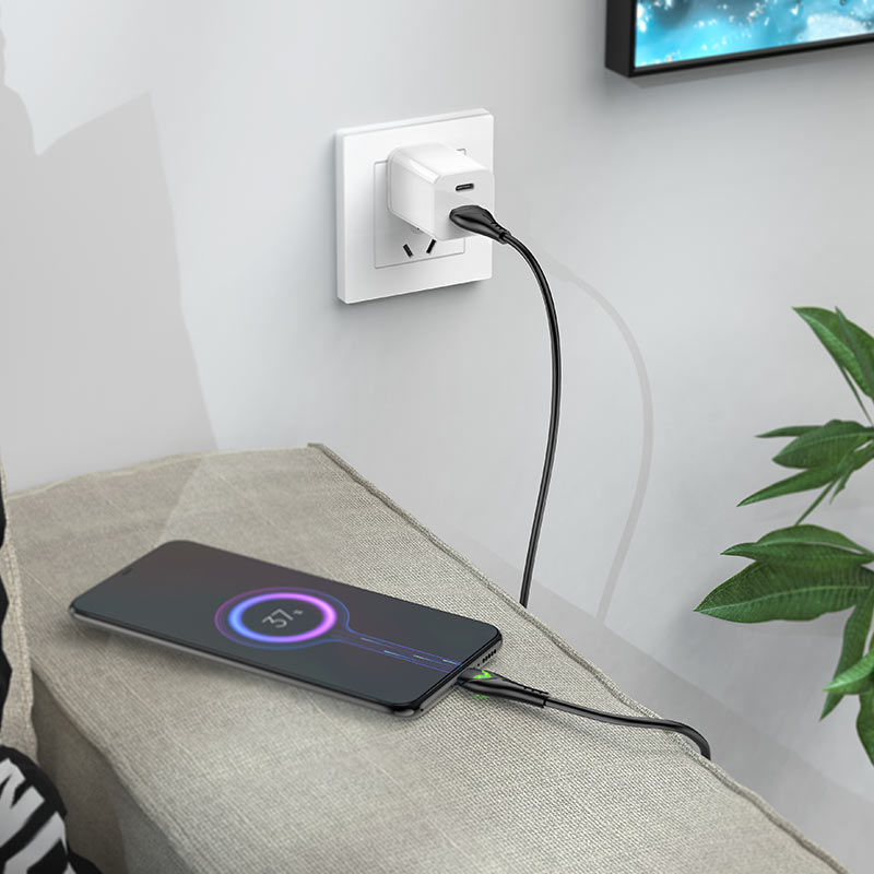 USB кабель micro USB BOROFONE BX65 Bright (100см. 2A), черный