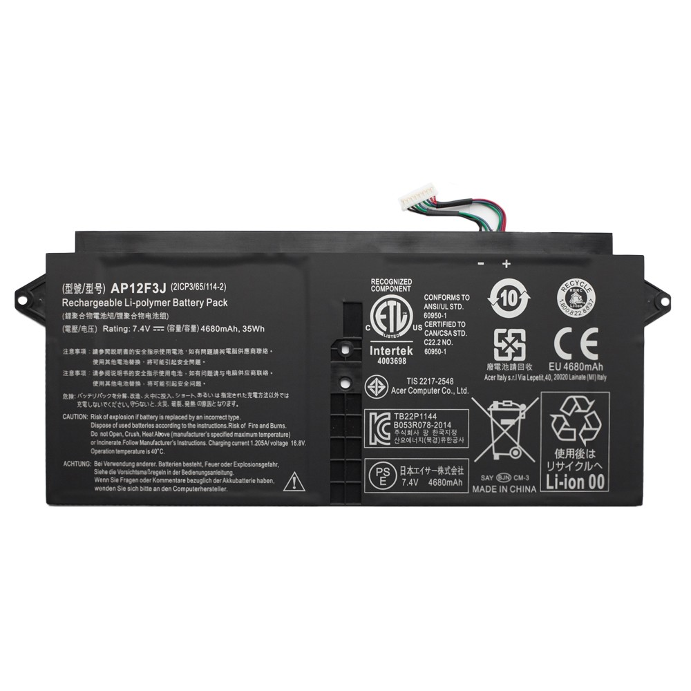 АКБ AP12F3J для ноутбука Acer s7-391-682 7.6V 5000mAh (OEM)