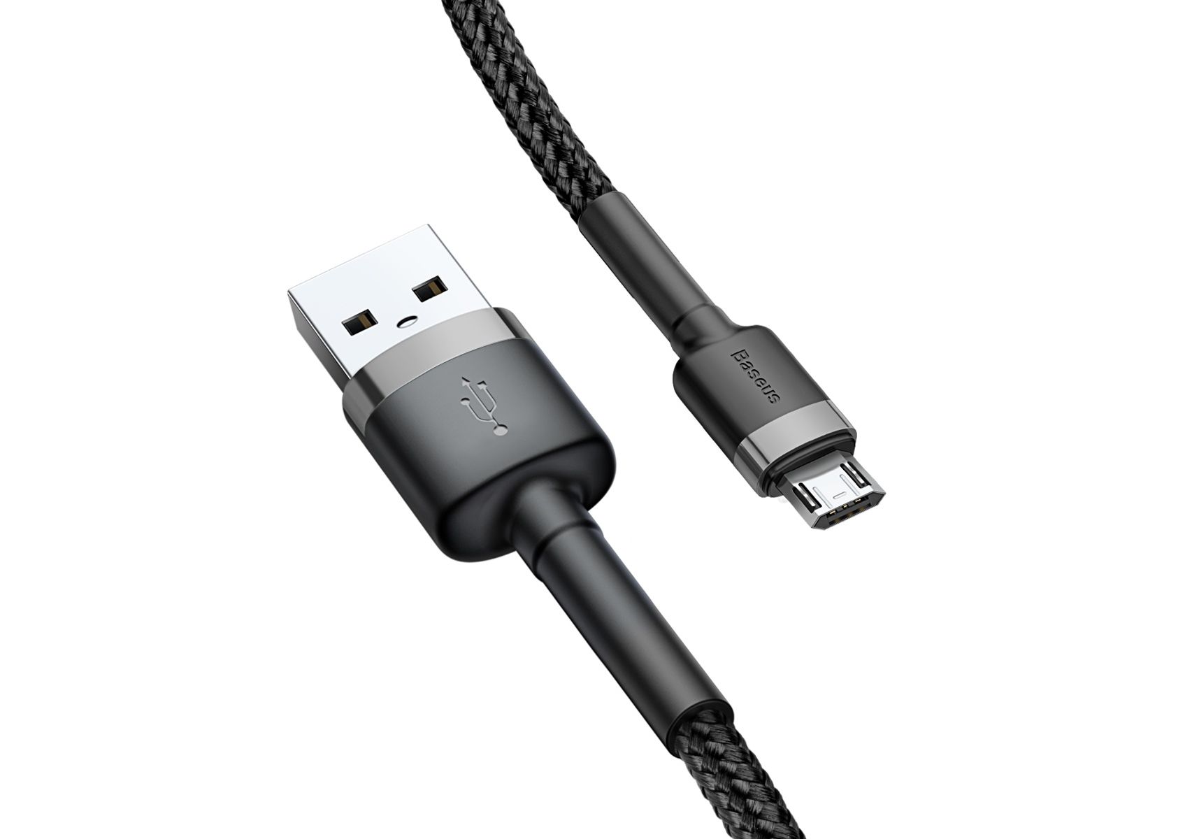 USB кабель micro USB BASEUS Cafule (2.4А) 1 м, черно-серый