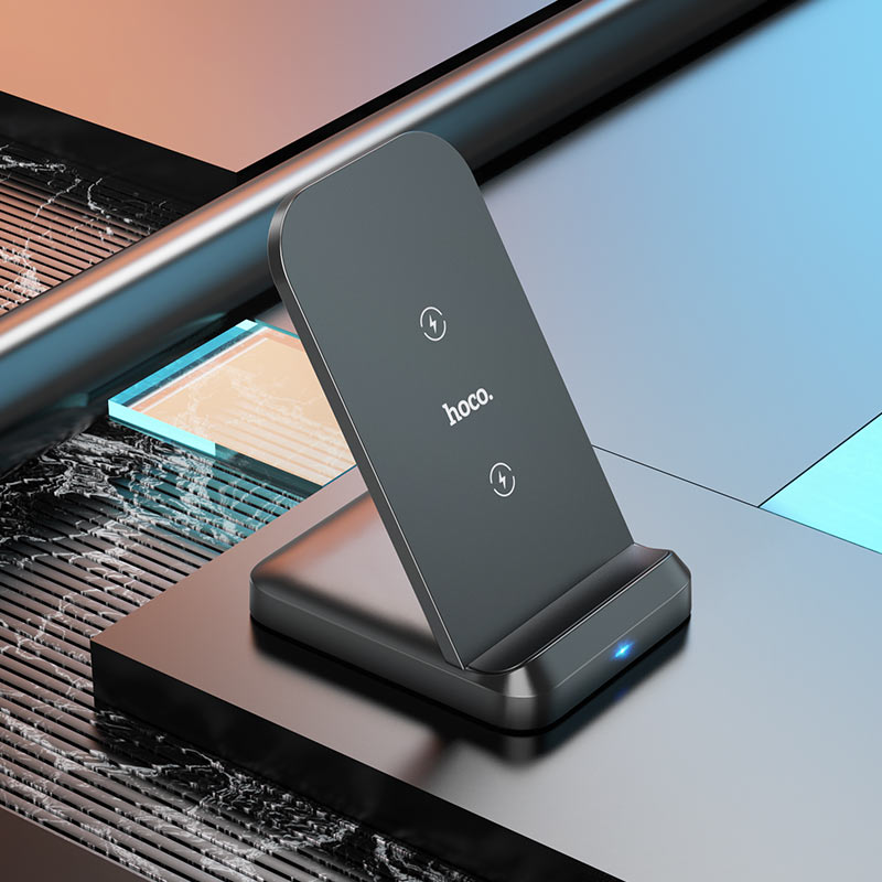 Беспроводное зарядное устройство HOCO CW38 Vertical wireless fast charger, черный