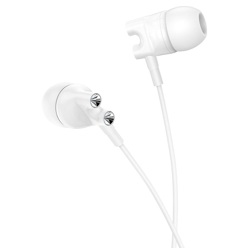 Наушники проводные BOROFONE BM72 Majestic universal earphones 3.5mm, белые