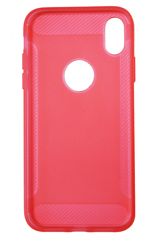 Чехол силиконовый плотный прозрачный iPhone XR, красный