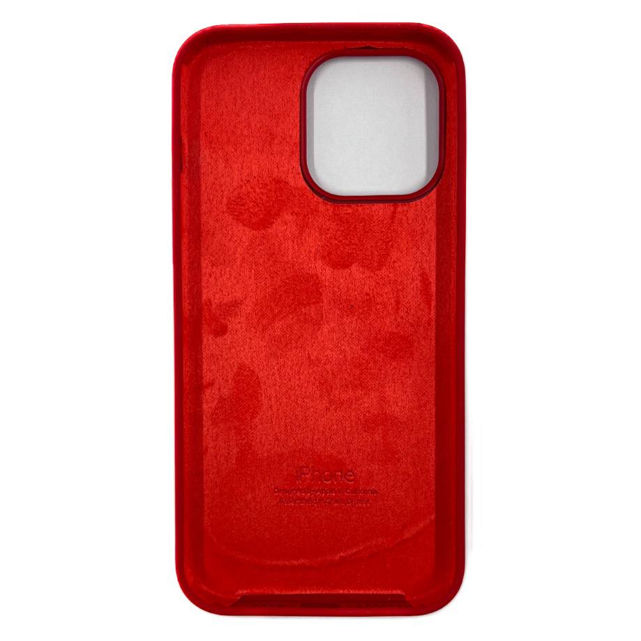 Чехол силиконовый гладкий Soft Touch iPhone 14 Pro Max, гранатовый №25 (закрытый низ)
