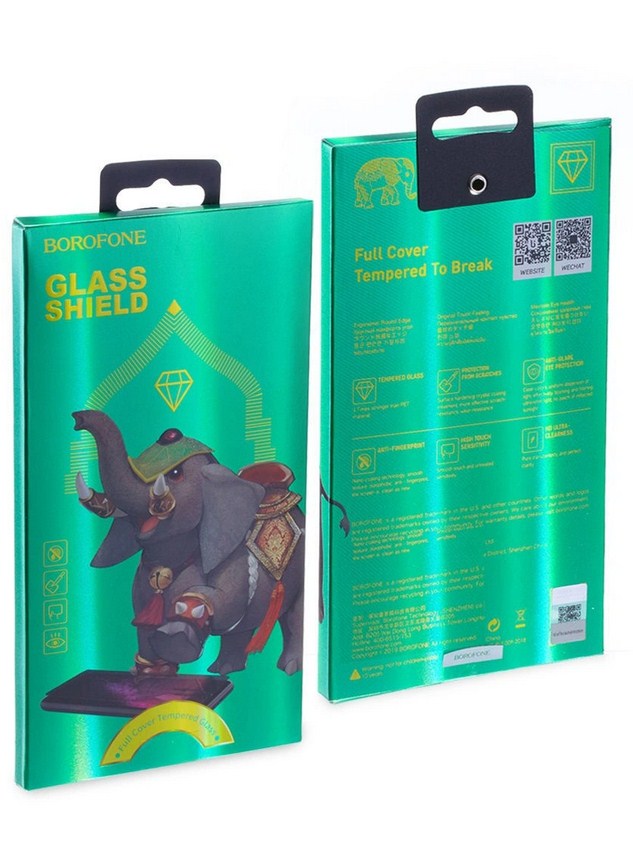 Защитное стекло iPhone 14 Pro BOROFONE Elephant, черное