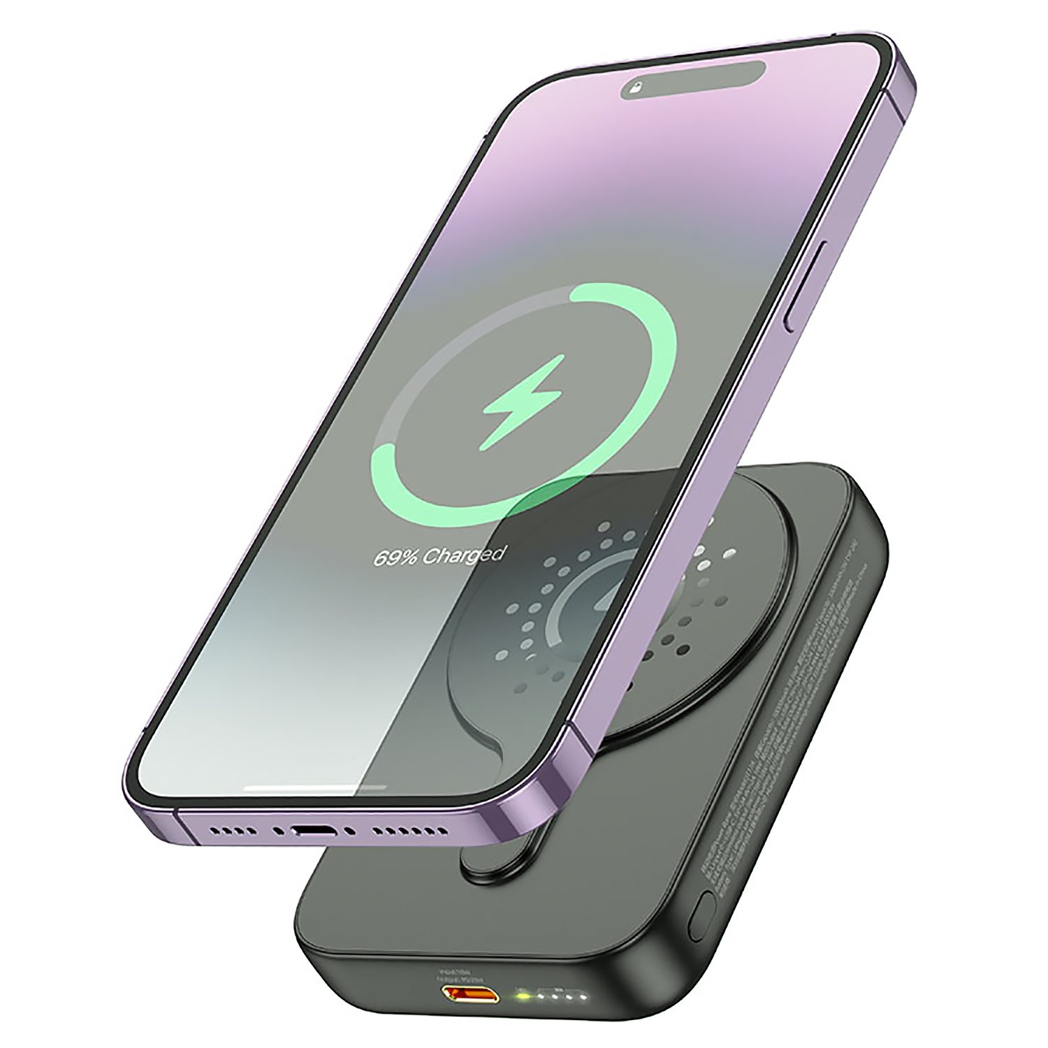 Внешний аккумулятор Power Bank  Hoco J117A Esteem 10000mAh, PD20W, Magsafe, Type-C/Type-C, черный