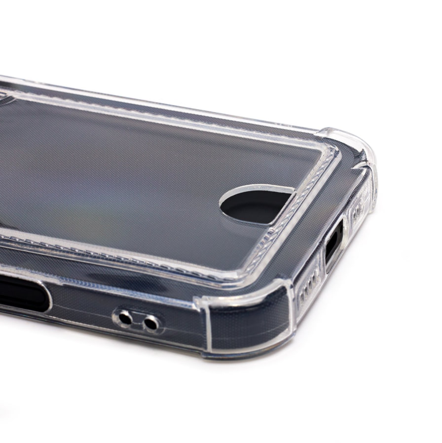 Чехол силиконовый с визитницей для iPhone 17, прозрачный