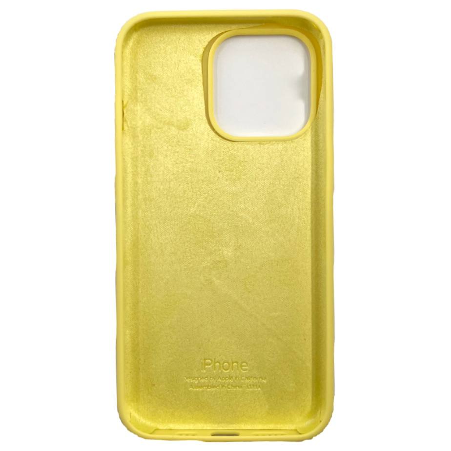 Чехол силиконовый гладкий Soft Touch iPhone 13 Pro, желтый №4 (закрытый низ)