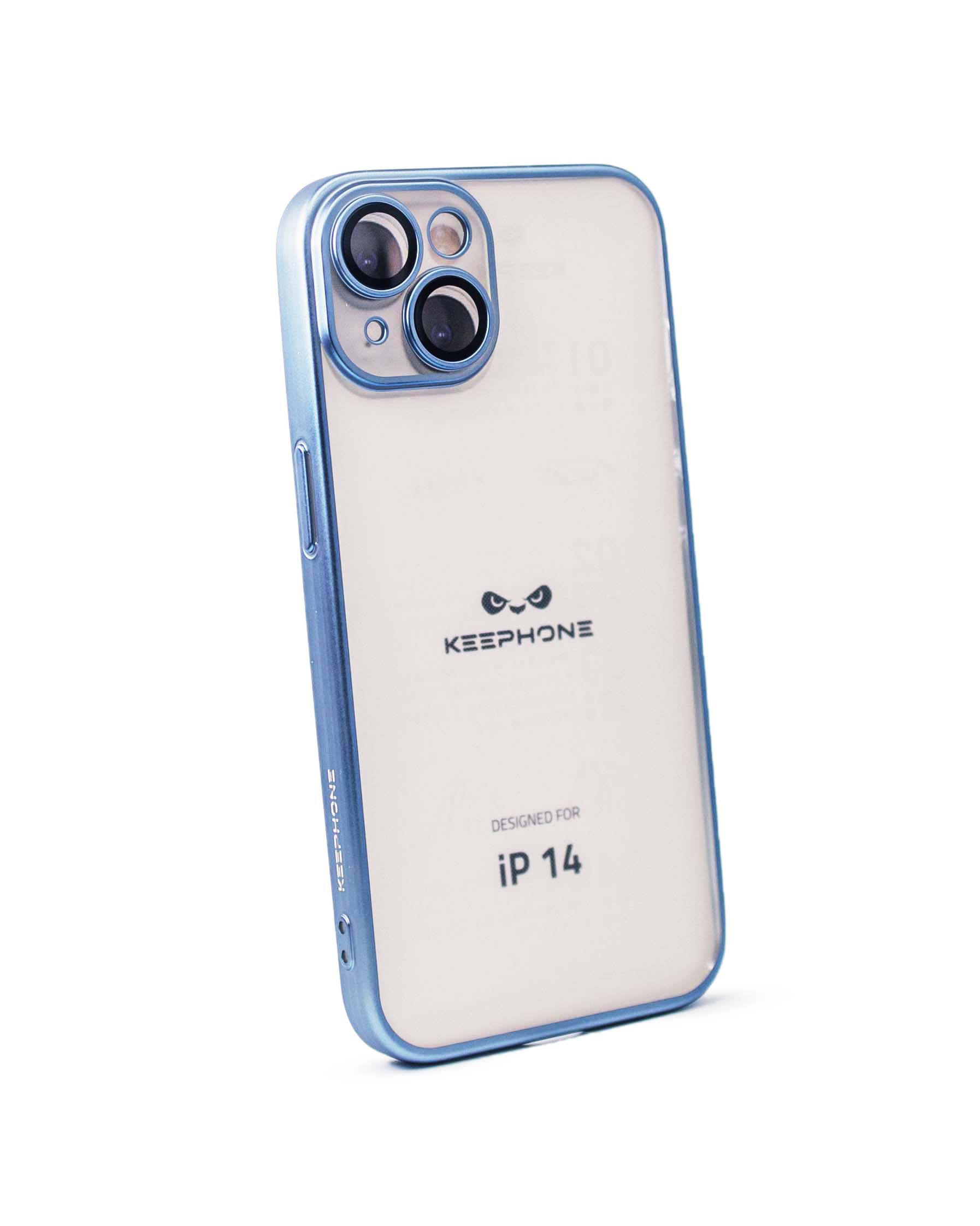 Чехол KeepHone iPhone 14 с защитной линзой, синий