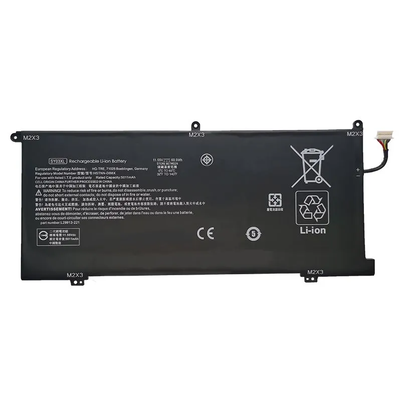 АКБ SY03XL для ноутбука HP Chromebook 15-DE/14-DA 11.55V 60.9Wh (Org)