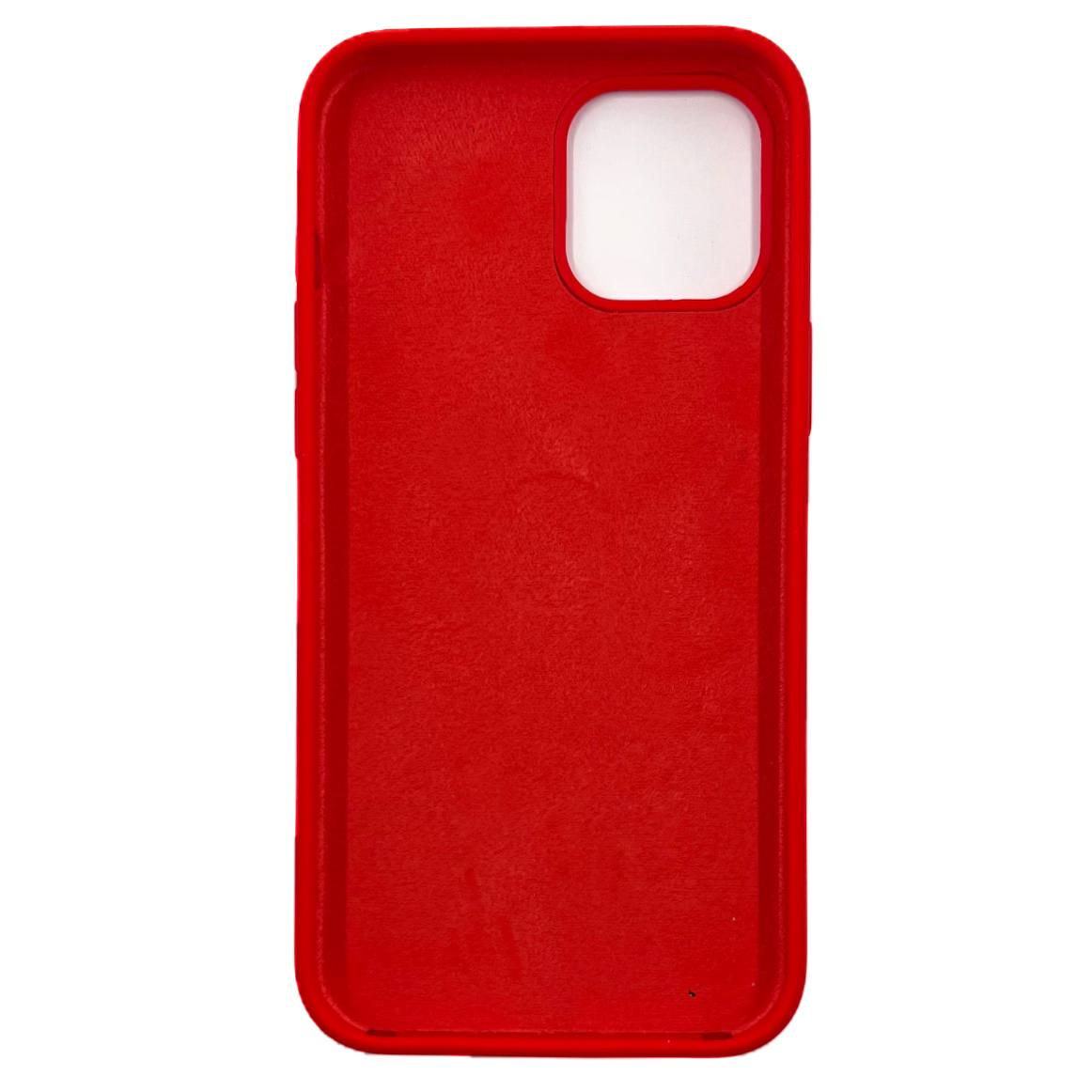 Чехол силиконовый гладкий Soft Touch iPhone 12 Pro Max, красный №14 (закрытый низ)